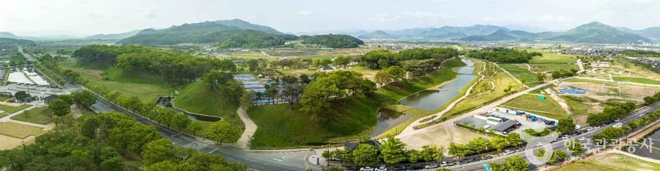 경주 월성과 해자 항공사진