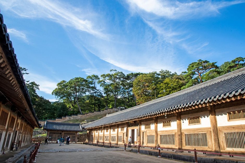 마주 보고 길게 선 두 채의 장경판전