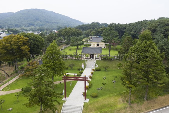 예산 충의사 항공사진