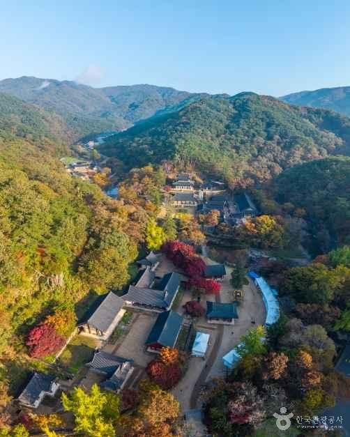 마곡사 항공사진